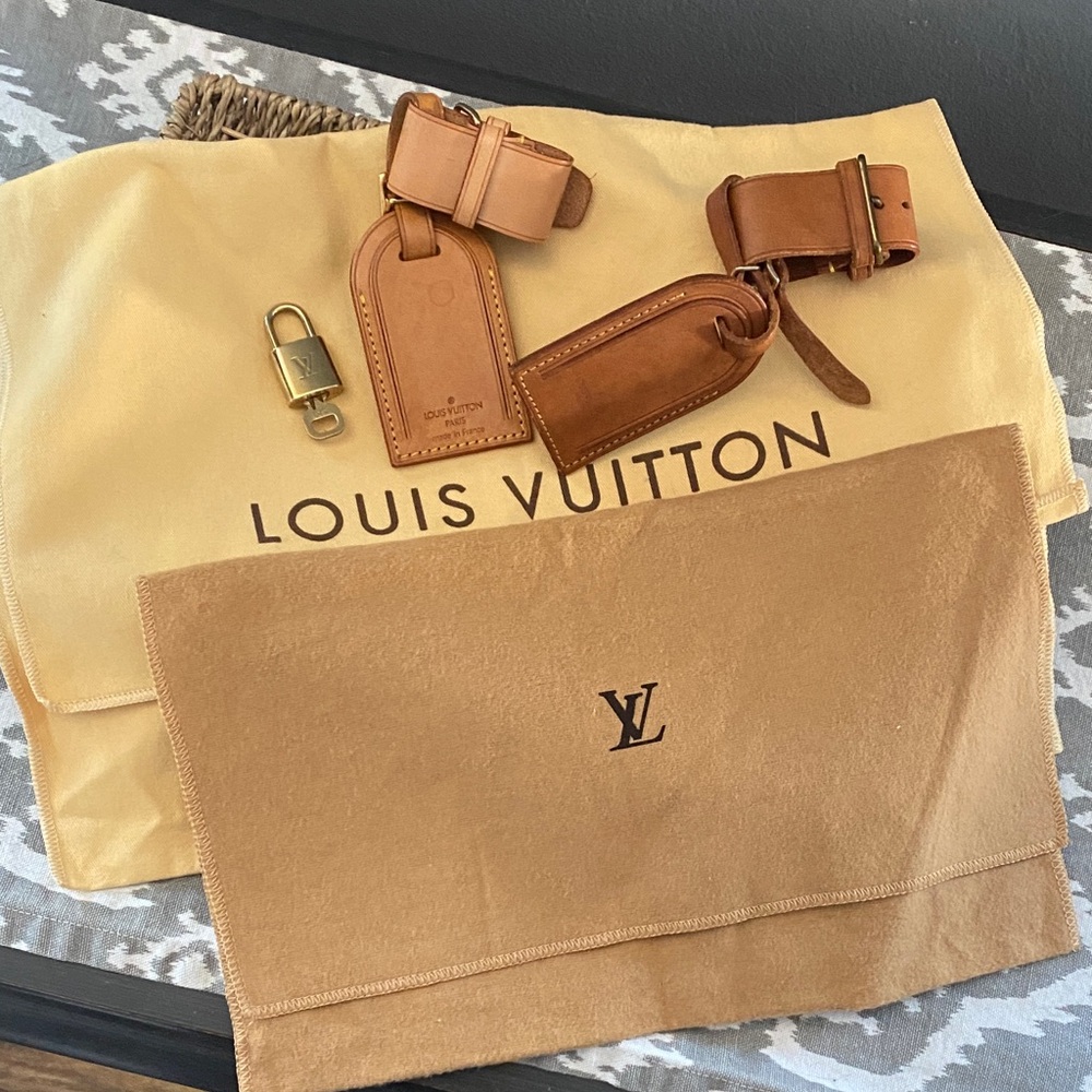 Louis Vuitton Set Includes: 2 Dust Bags, 2 Luggage Tags and Lock & Key #320
